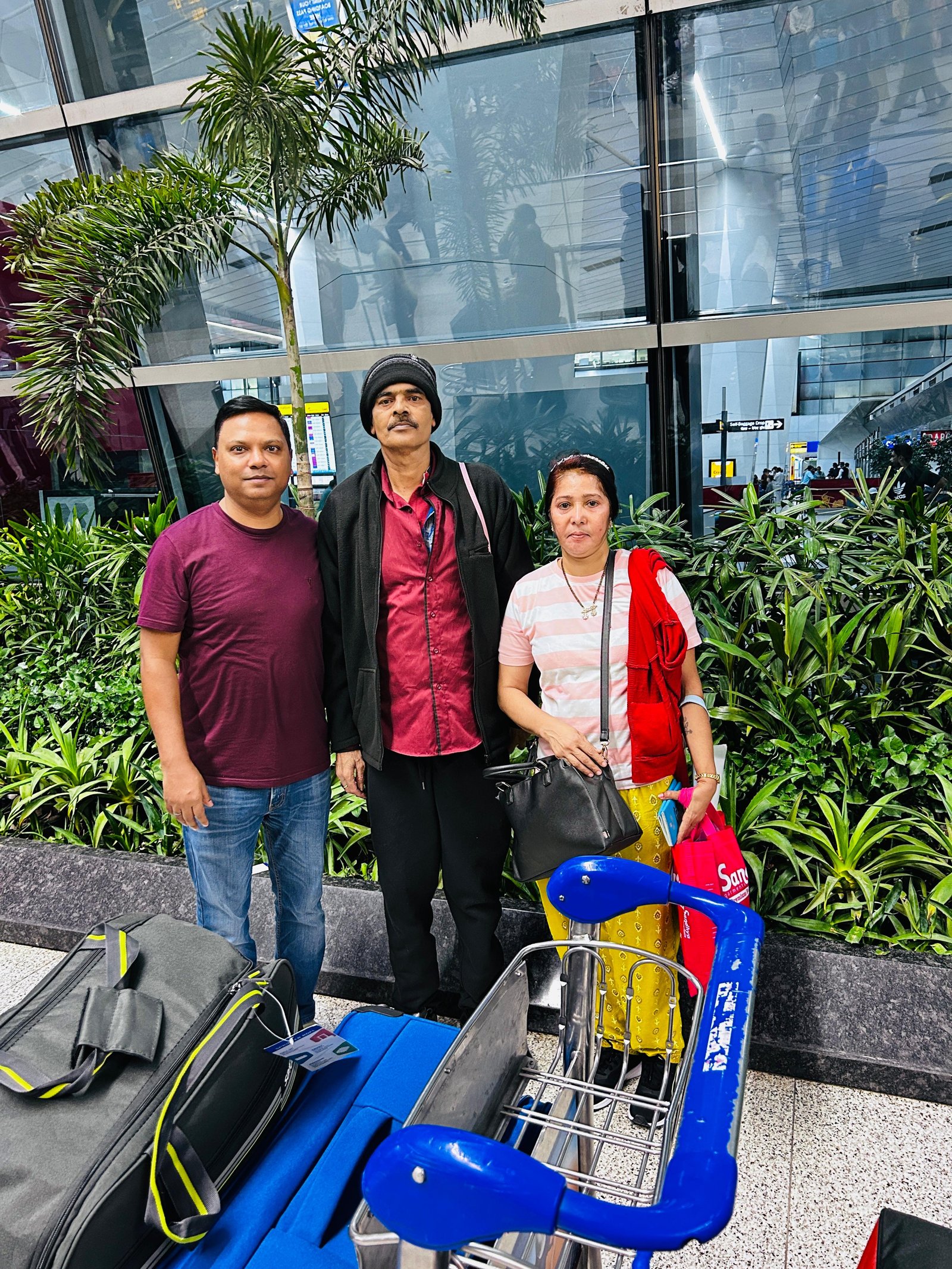 Dropping Fiji Patient at Delhi Airport After Successful Spine Surgery