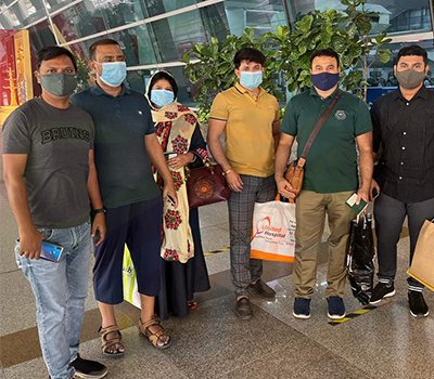 Dropping Family From Bangladesh at Delhi Airport After Successful Health Checkup